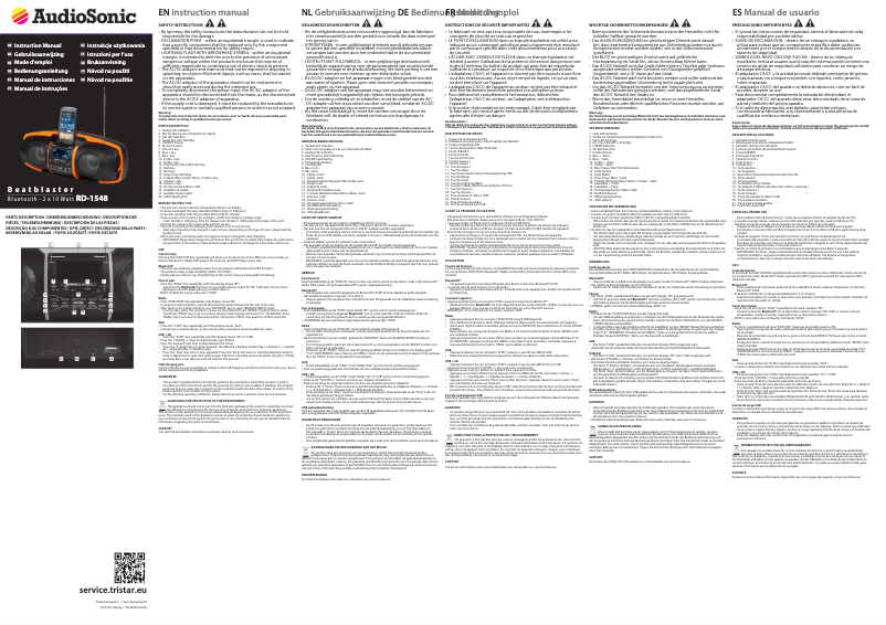 Page n°1 - Manuel utilisateur TriStar RD-1548