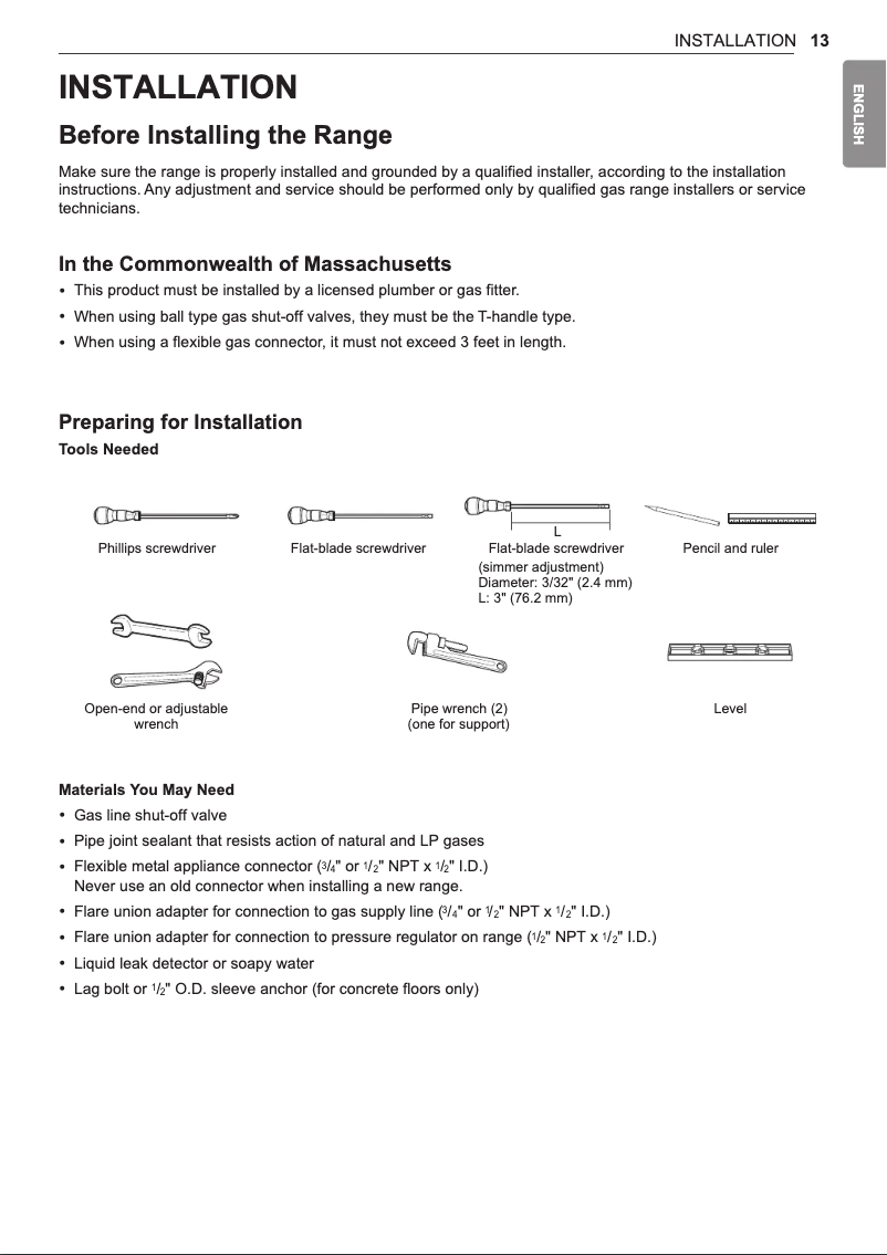 Page 1 de la notice Guide d'installation LG LRE3194BD