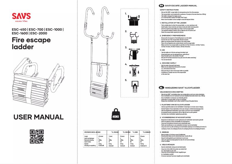 Page n°1 - Manuel utilisateur SAVS ESC-700