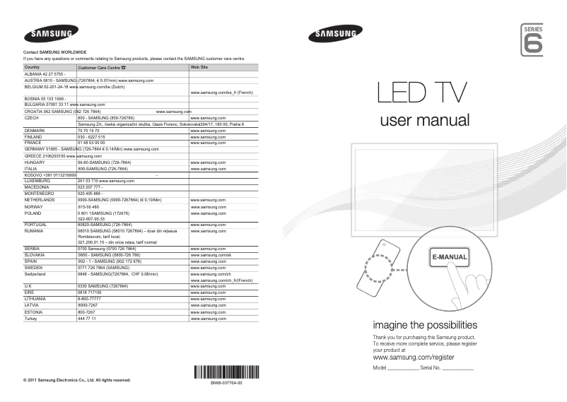 Page 1 de la notice Manuel utilisateur Samsung D6530