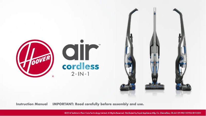 Page n°1 - Manuel utilisateur Hoover BH52120