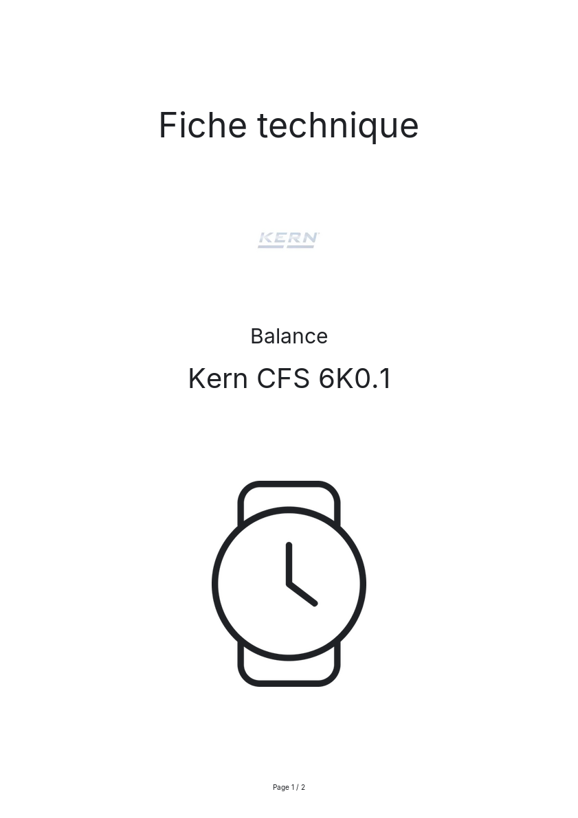 Image de la première page du manuel de l'appareil CFS 6K0.1