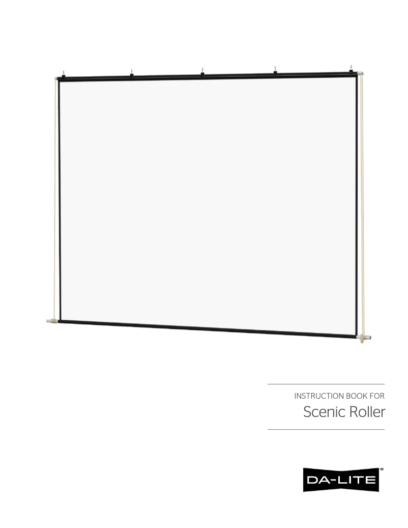 Page 1 de la notice Manuel utilisateur Da-Lite Scenic Roller 40365