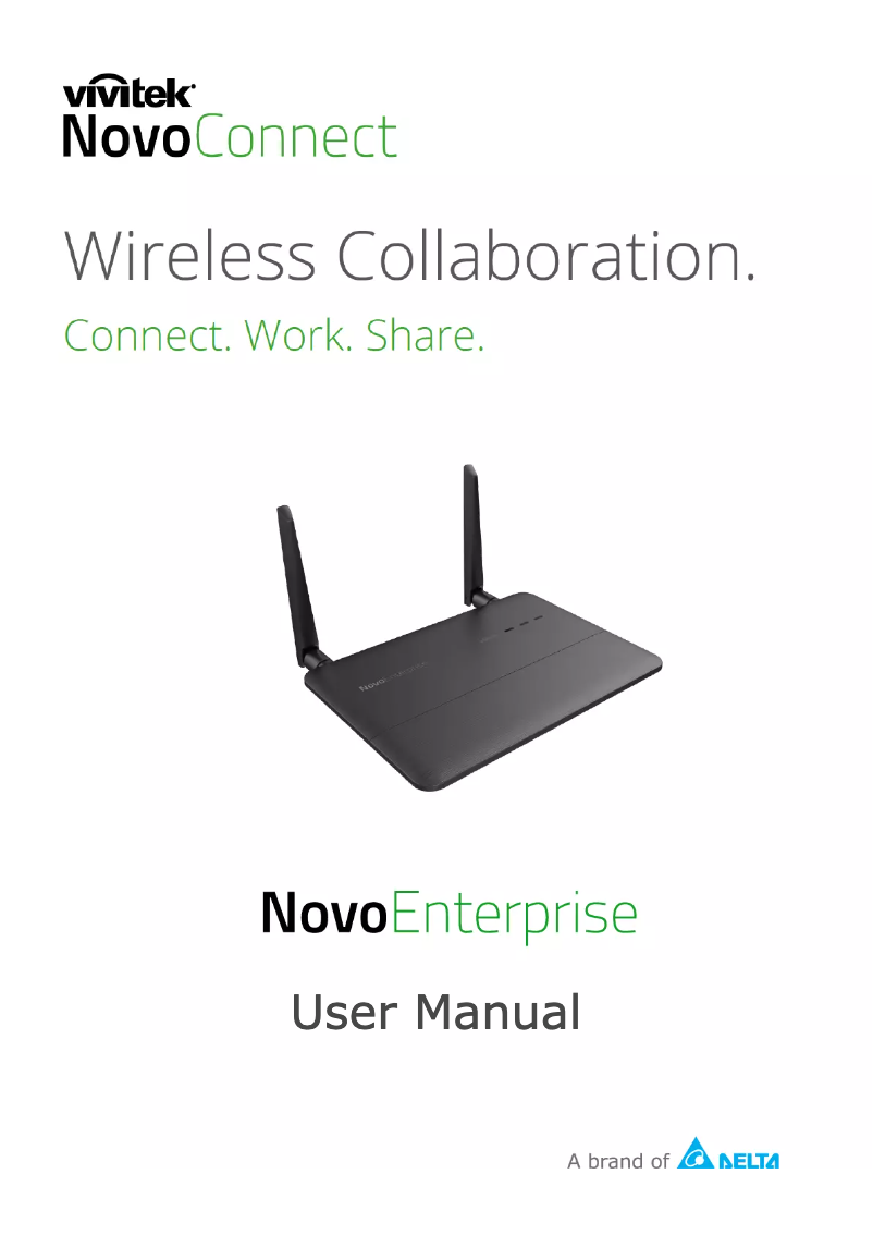 Page 1 de la notice Manuel utilisateur Vivitek NovoEnterprise NE3000EU