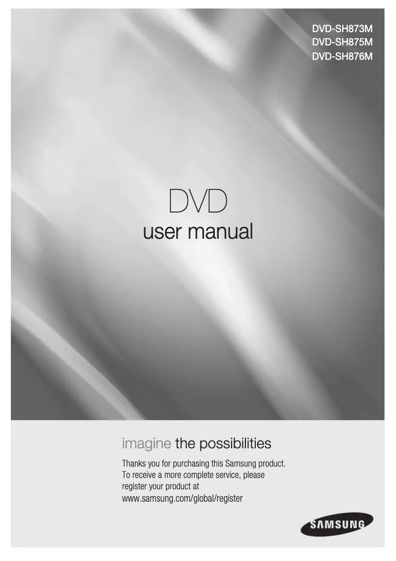 Page 1 de la notice Manuel utilisateur Samsung DVD-SH875M