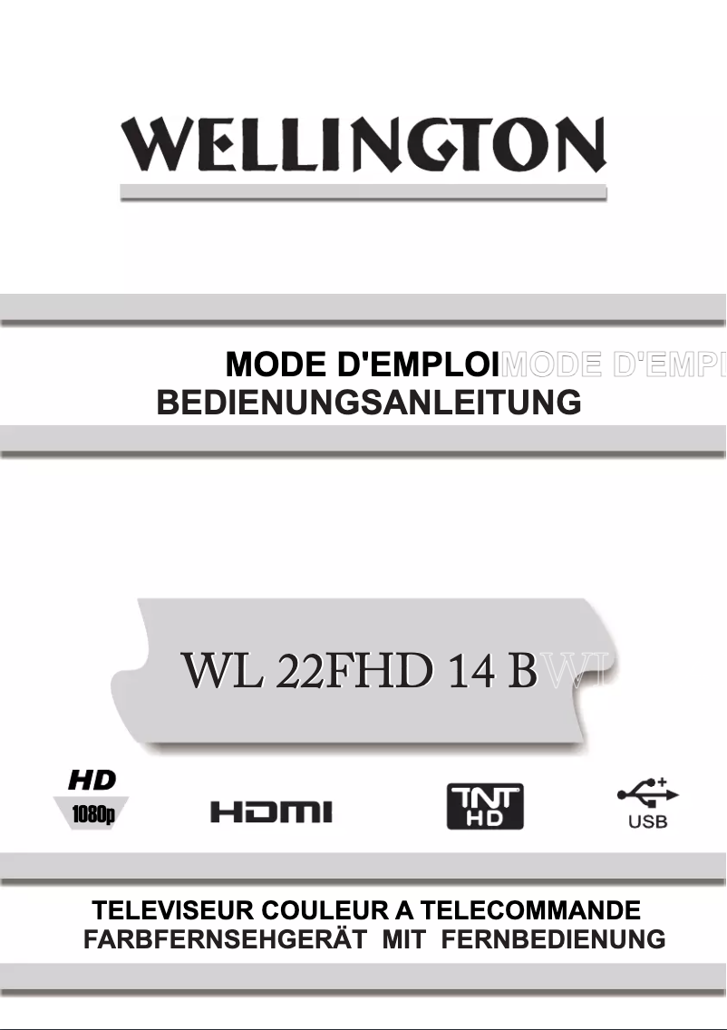 Page n°1 - Manuel utilisateur Wellington WL22FHD14B