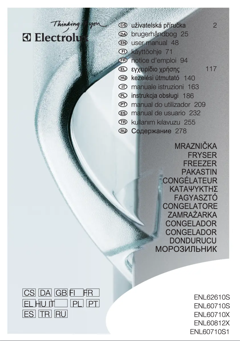 Page n°1 - Manuel utilisateur Electrolux ENL 60710 S