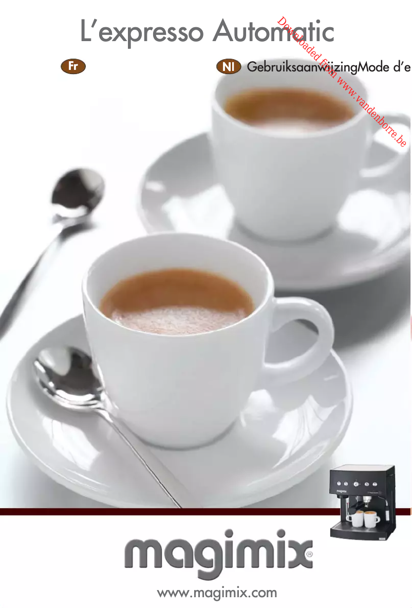 Page n°1 - Manuel utilisateur Magimix L'expresso 11414