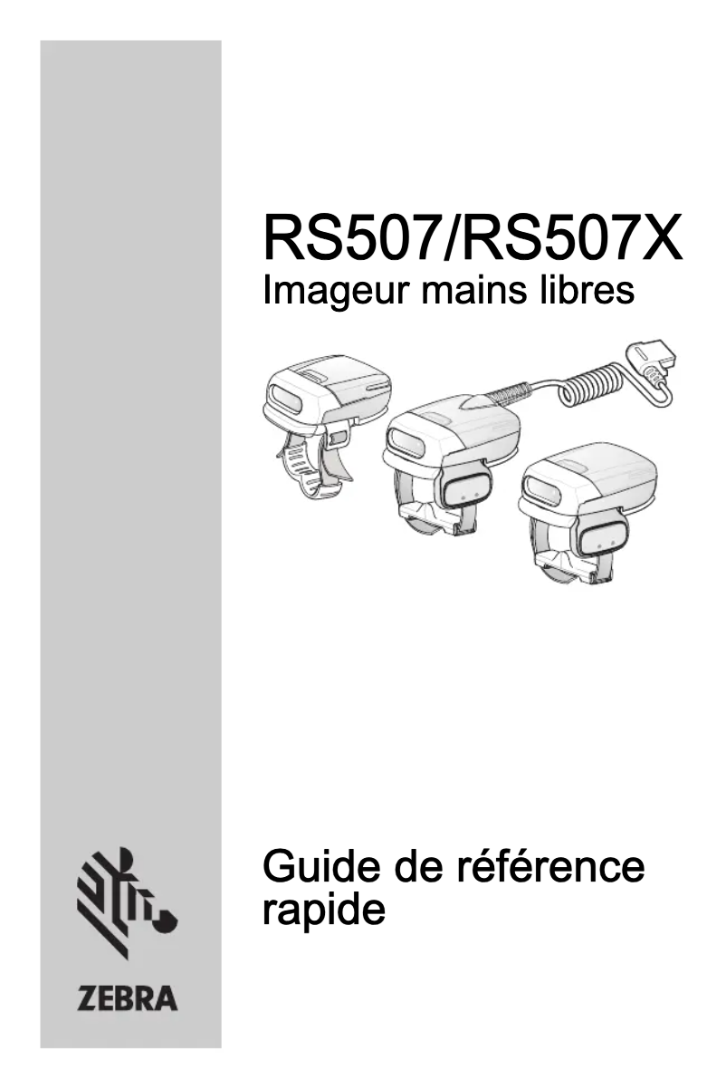 Page 1 de la notice Guide de démarrage rapide Zebra Ring S507