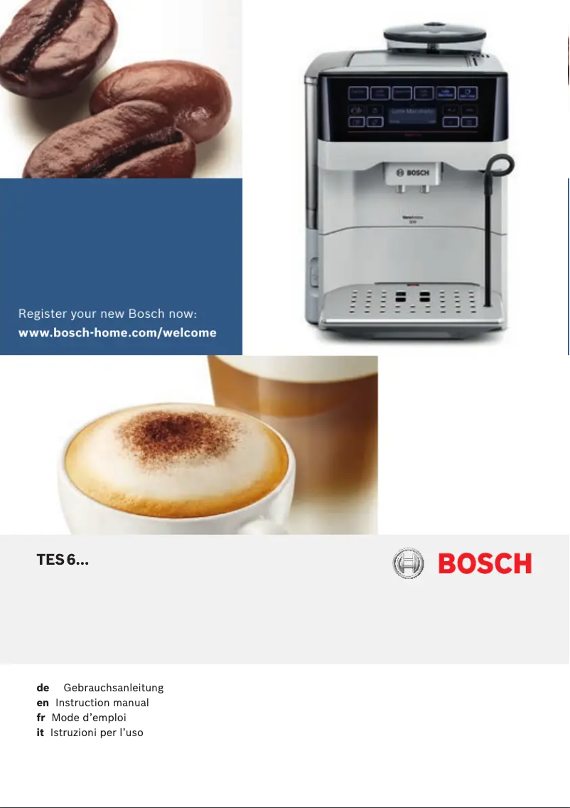Page n°1 - Manuel utilisateur Bosch TES60359DE