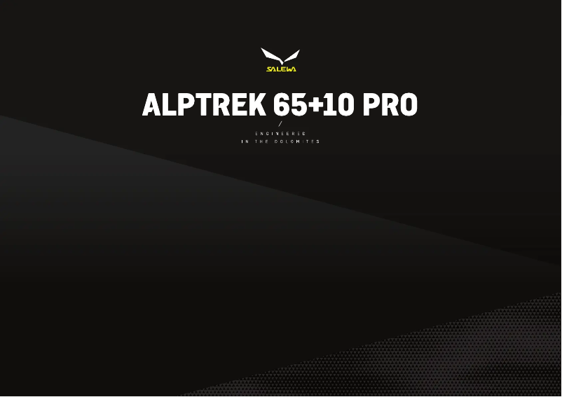 Image de la première page du manuel de l'appareil Alptrek 65+10 o