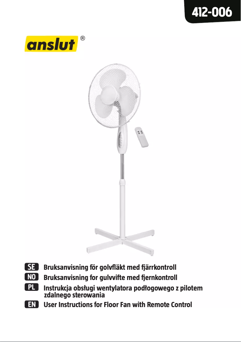 Page 1 de la notice Manuel utilisateur Anslut 412-006