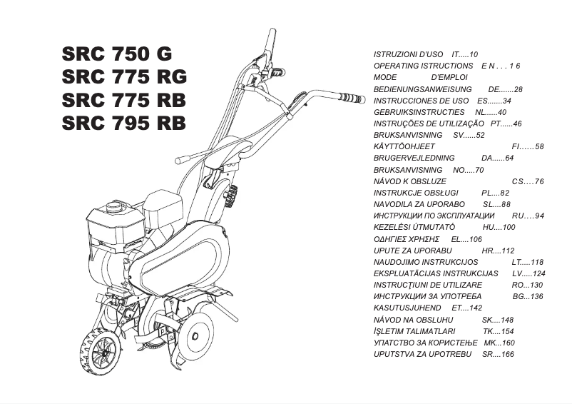 Page n°1 - Manuel utilisateur Stiga SRC 775 RB