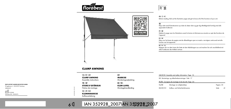 Page 1 de la notice Manuel utilisateur Florabest IAN 332809