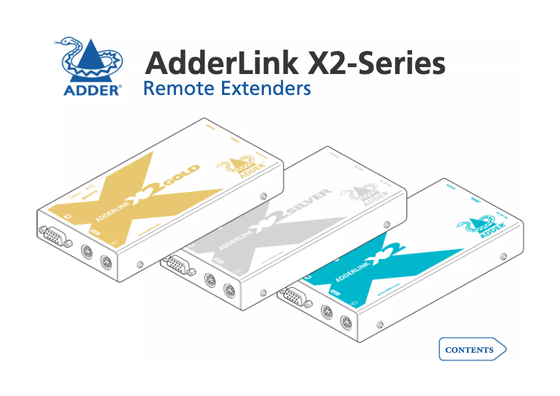 Page 1 de la notice Manuel utilisateur Adder X2-Silver