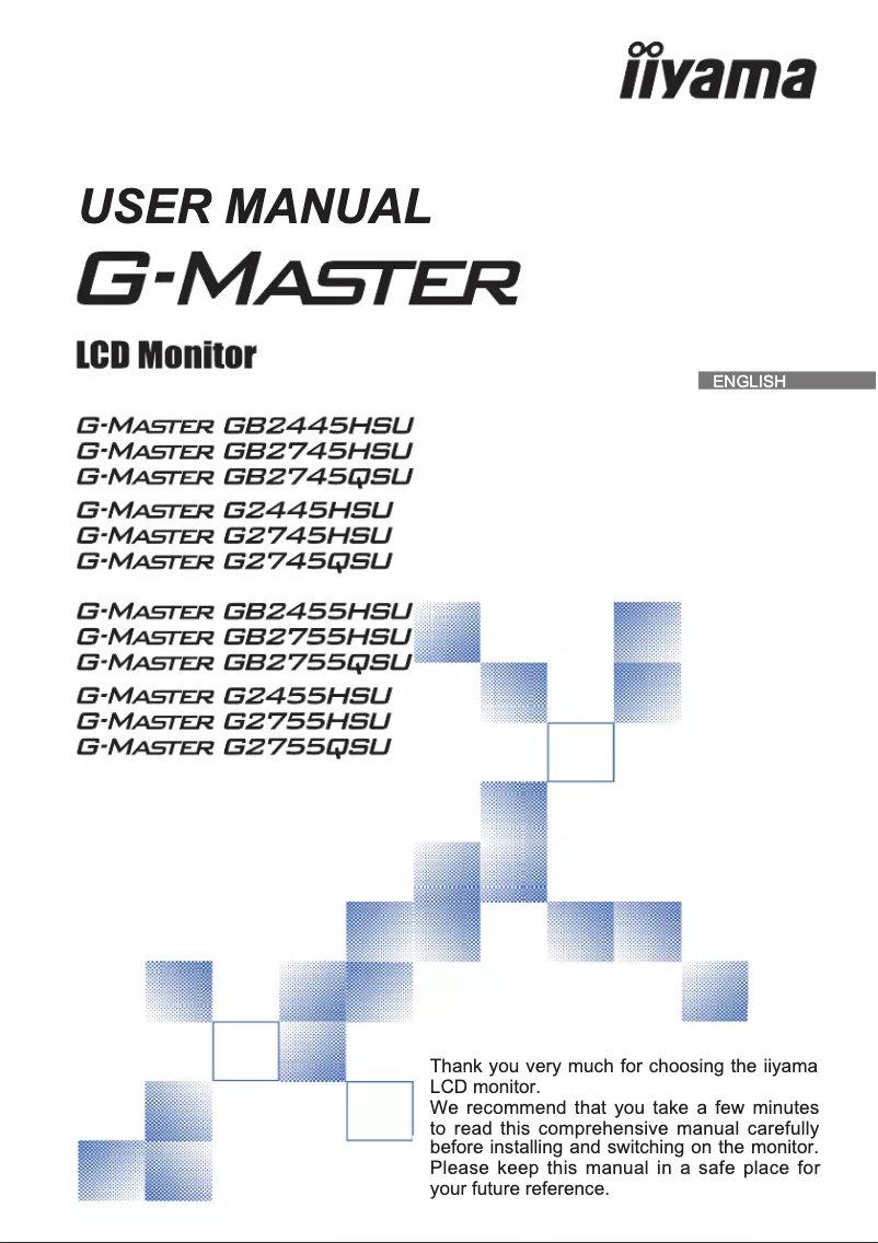 Image de la première page du manuel de l'appareil G-Master GB2745HSU