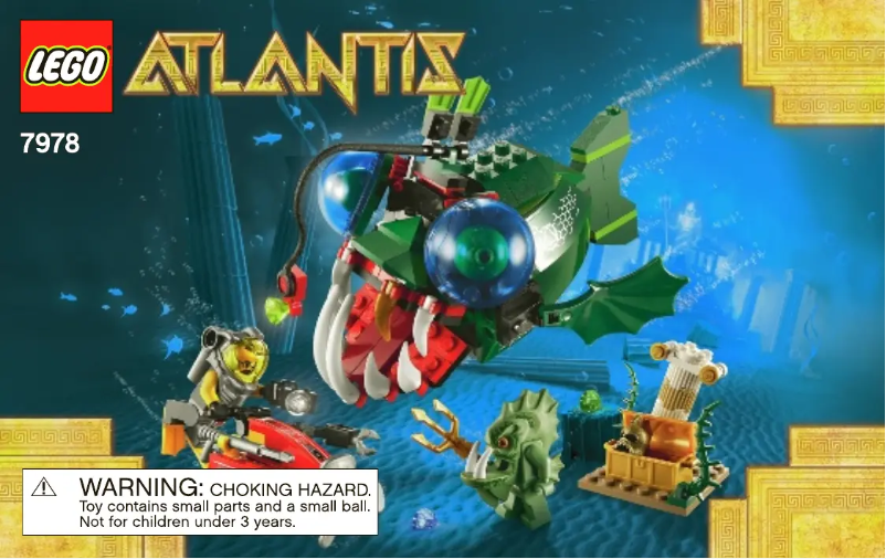 Page 1 de la notice Manuel utilisateur Lego Atlantis 7978