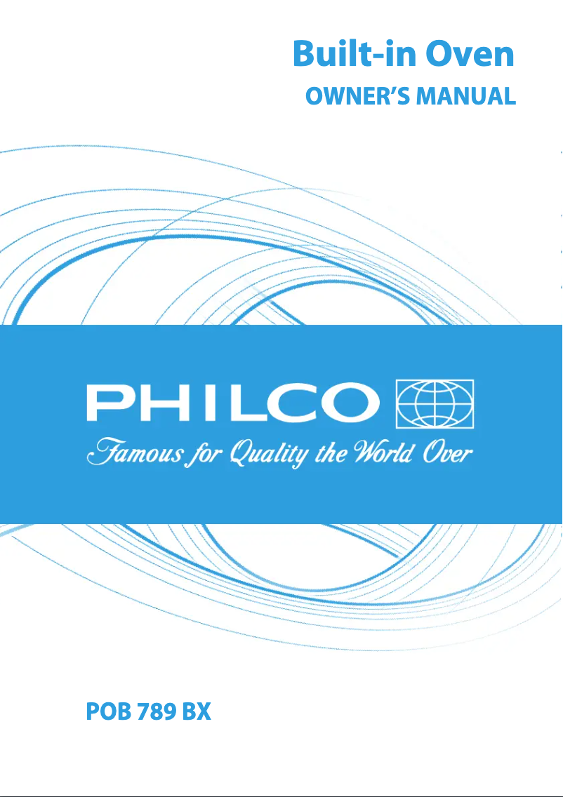 Page n°1 - Manuel utilisateur Philco POB 789 BX