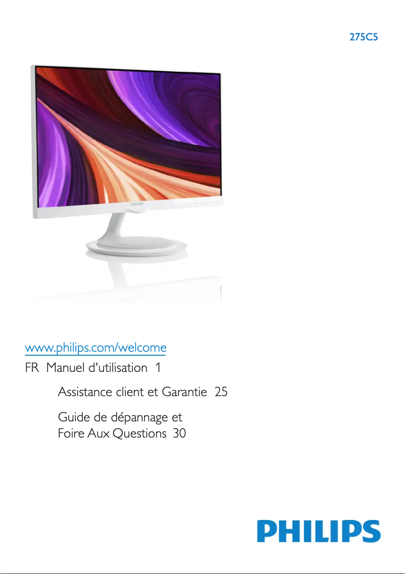 Page n°1 - Manuel utilisateur Philips Brilliance 275C5QHAW