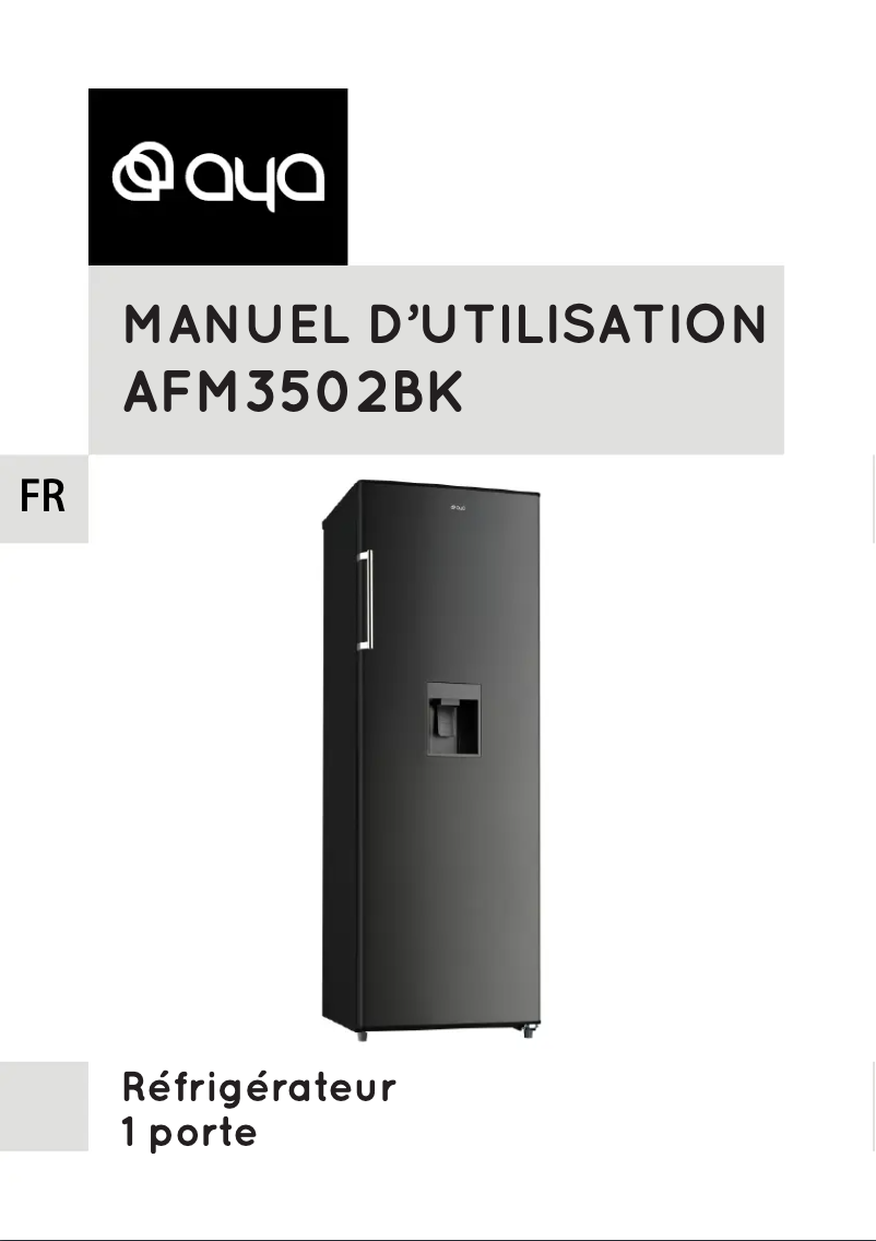 Page n°1 - Manuel utilisateur AYA AFM3502BK