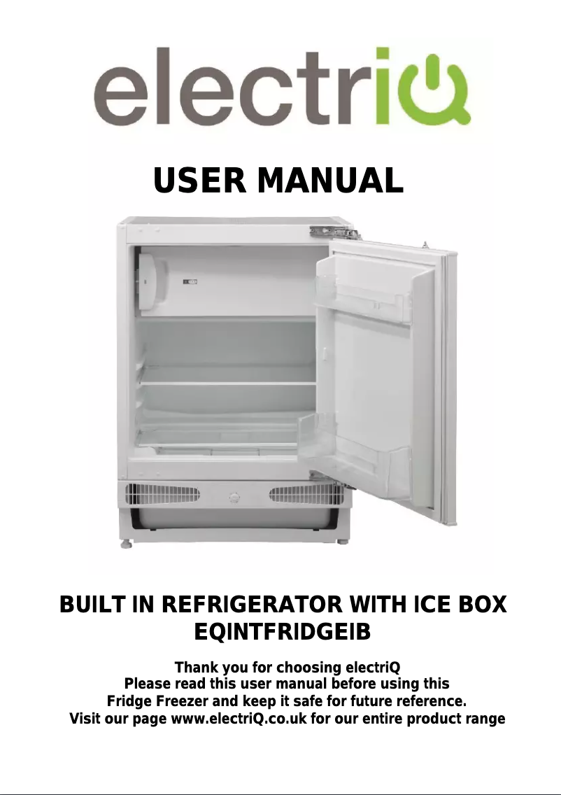 Image de la première page du manuel de l'appareil EQINTFRIDGEIB