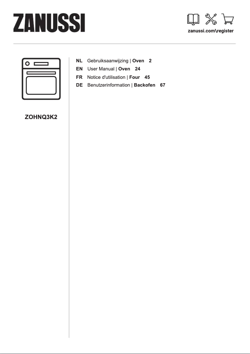 Page n°1 - Manuel utilisateur Zanussi ZOHNQ3K2