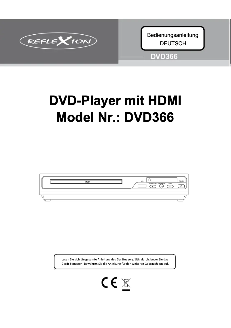 Image de la première page du manuel de l'appareil DVD366