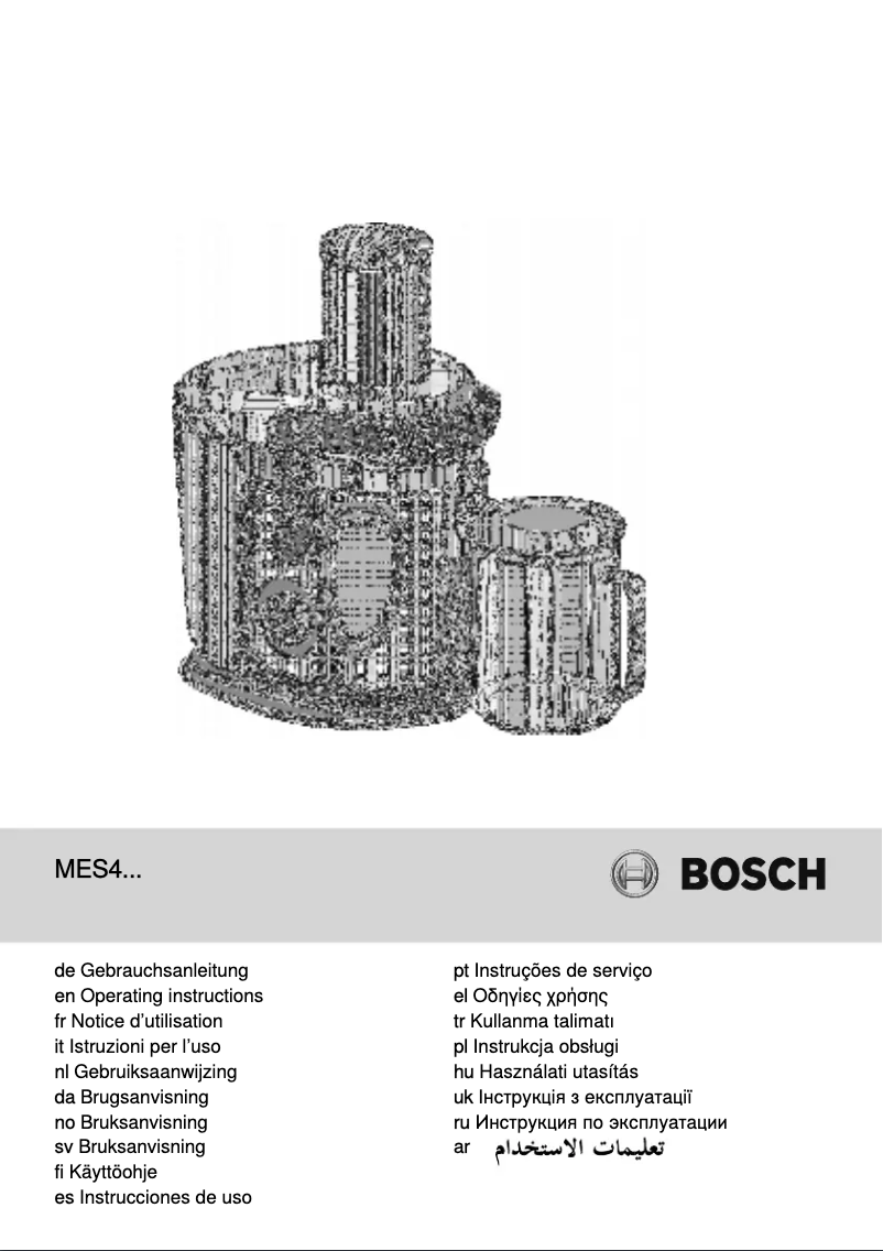 Page n°1 - Manuel utilisateur Bosch VitaJuice 4 MES4010