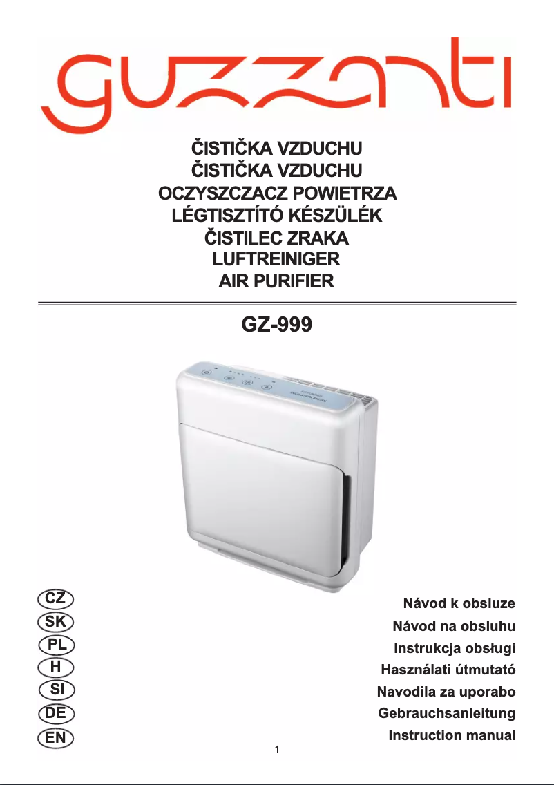 Page n°1 - Manuel utilisateur Guzzanti GZ-999