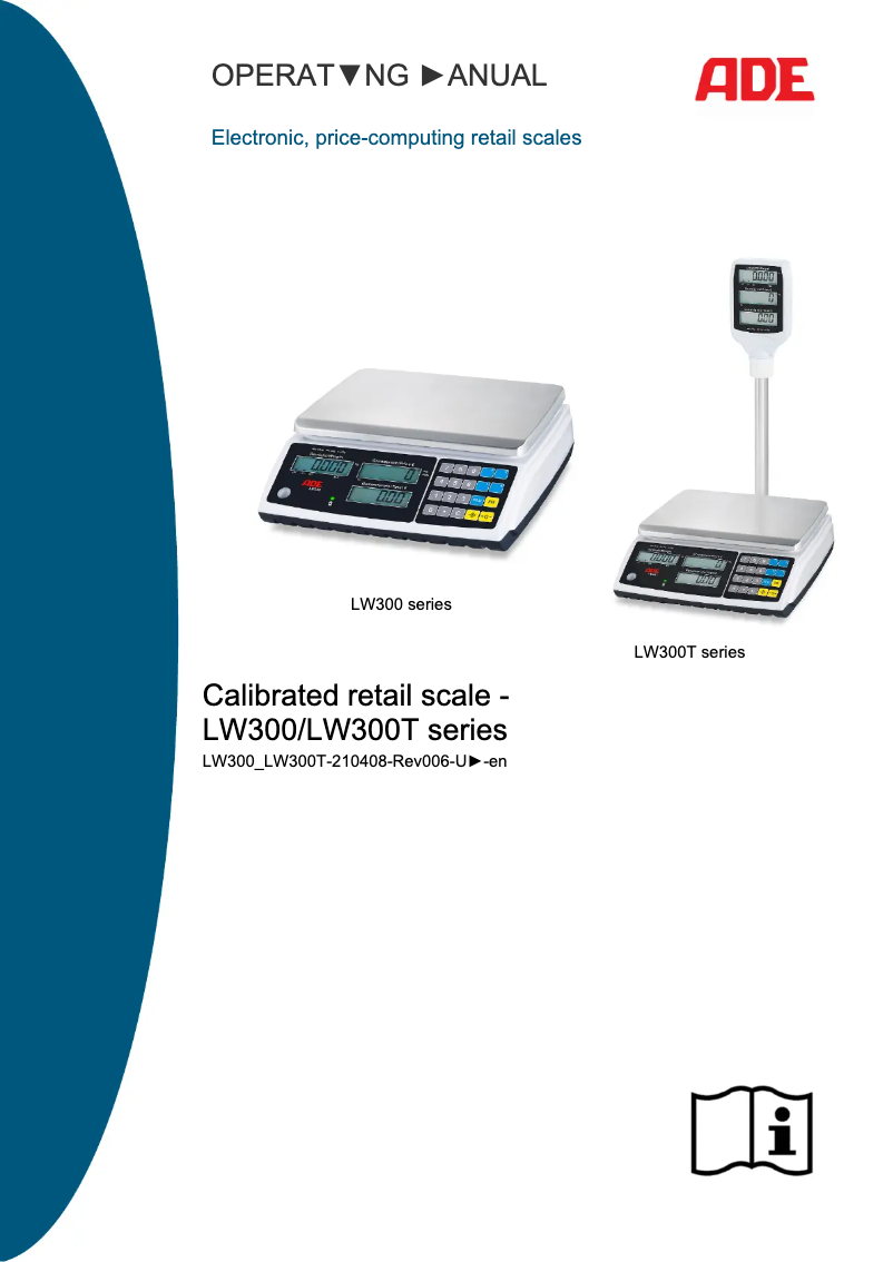Page 1 de la notice Manuel utilisateur ADE LW300