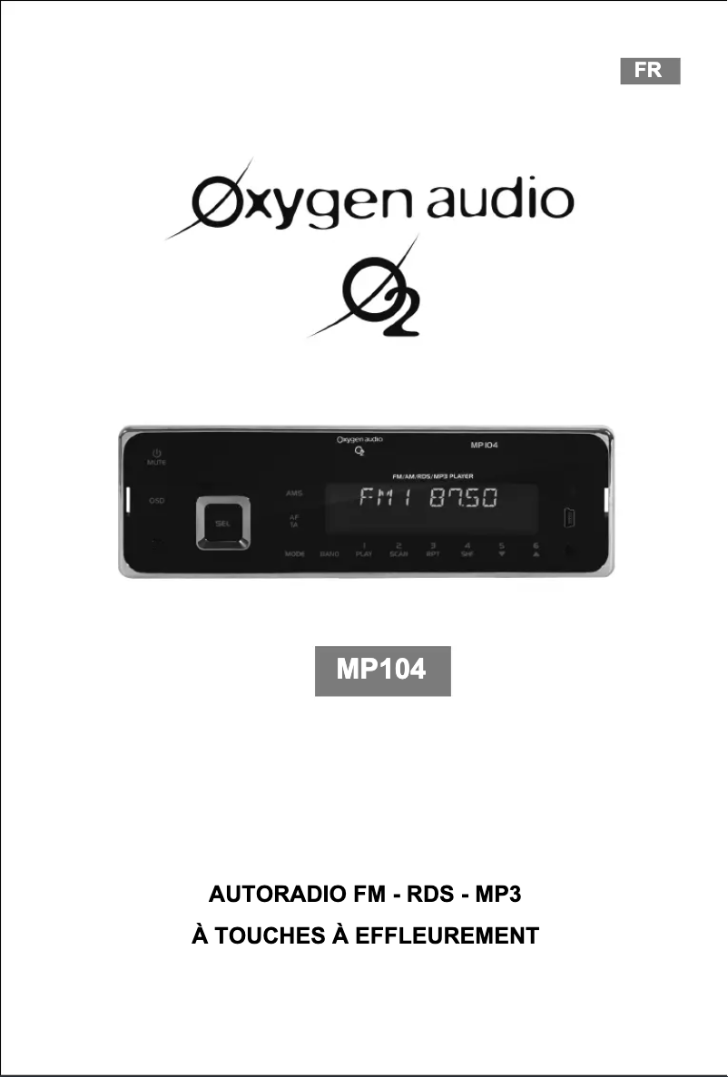 Page 1 of the manual User Manual Oxygen MP104