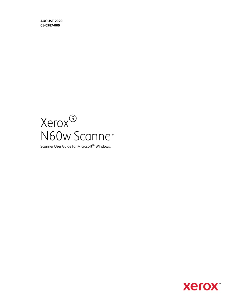 Image de la première page du manuel de l'appareil N60w