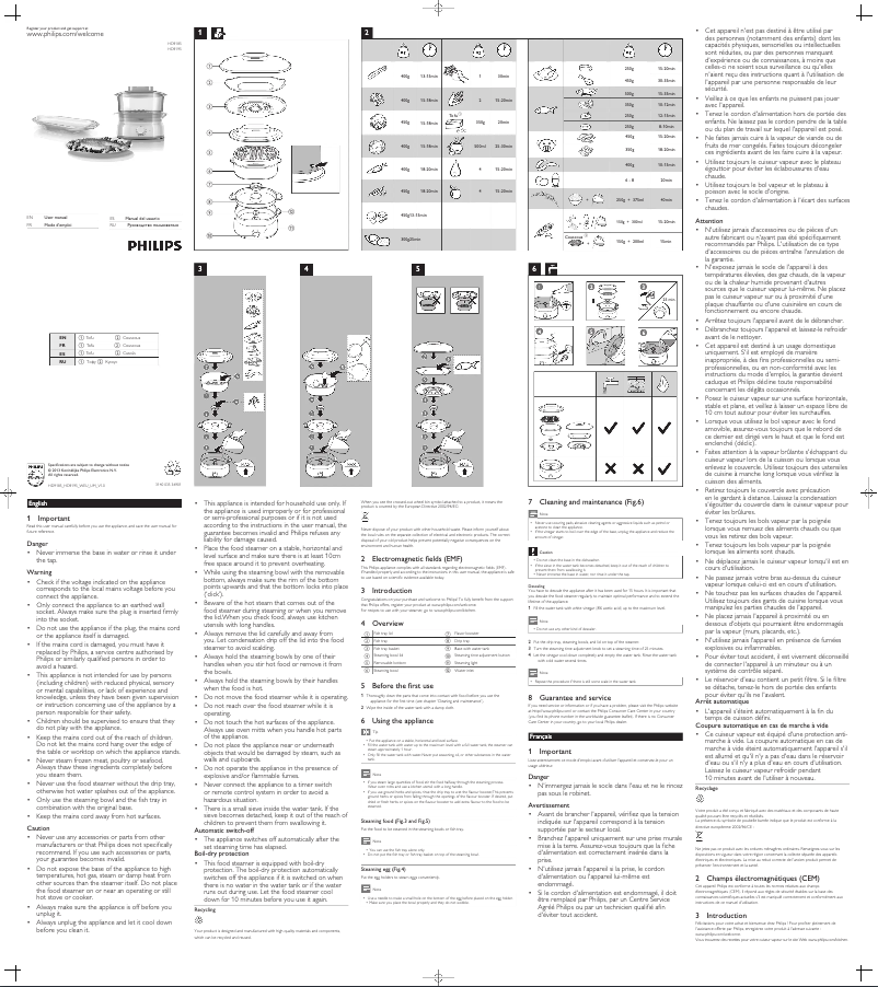 Page n°1 - Manuel utilisateur Philips Daily Collection HD9135