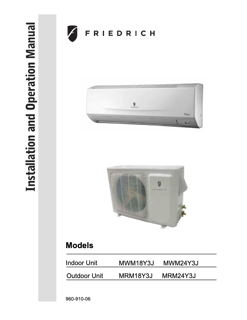 Image de la première page du manuel de l'appareil FSHSR09A1A
