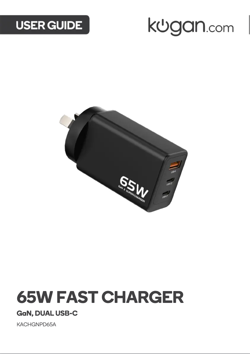 Page 1 de la notice Manuel utilisateur Kogan KACHGNPD65A