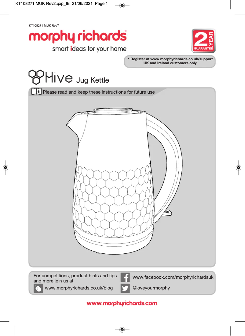 Imagen de la primera página del manual del dispositivo Hive 108272