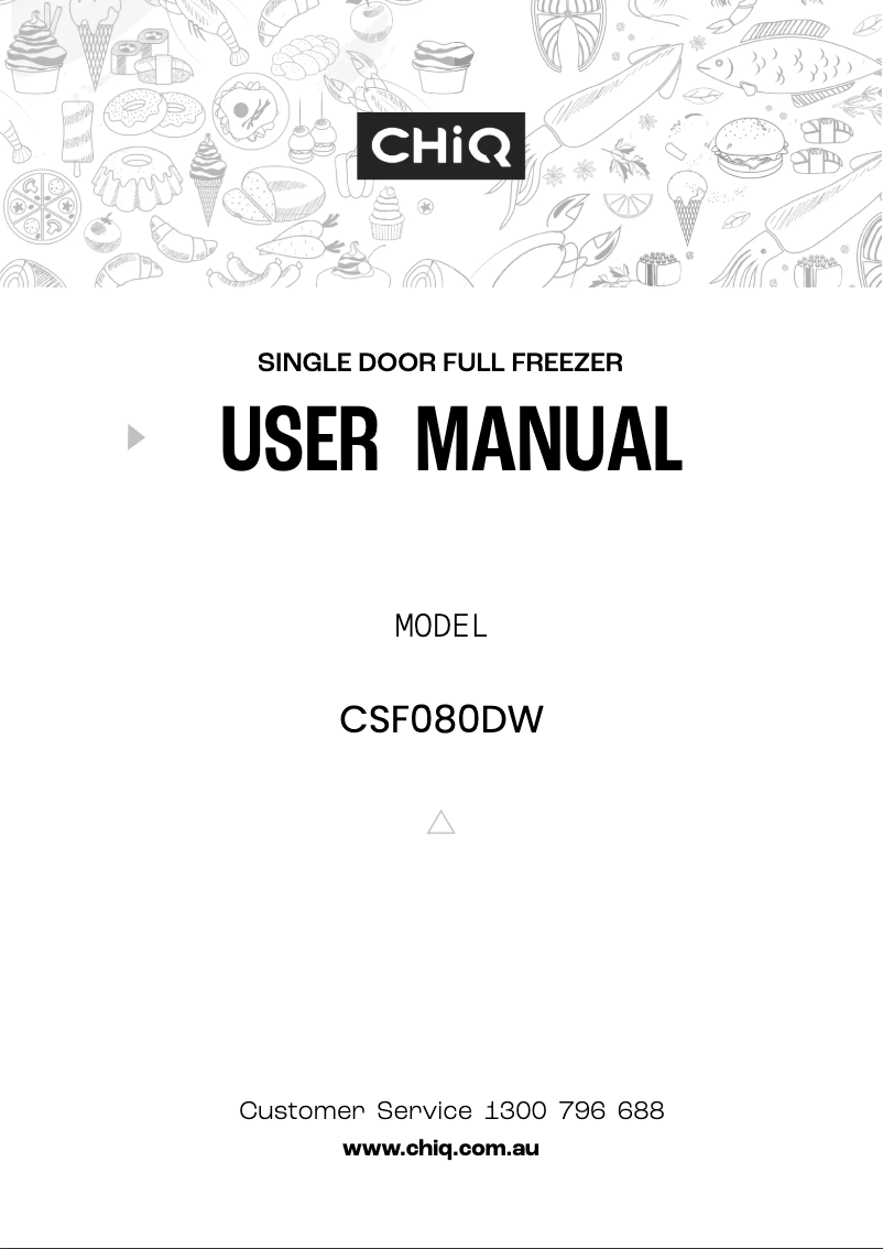 Image de la première page du manuel de l'appareil CSF080DW