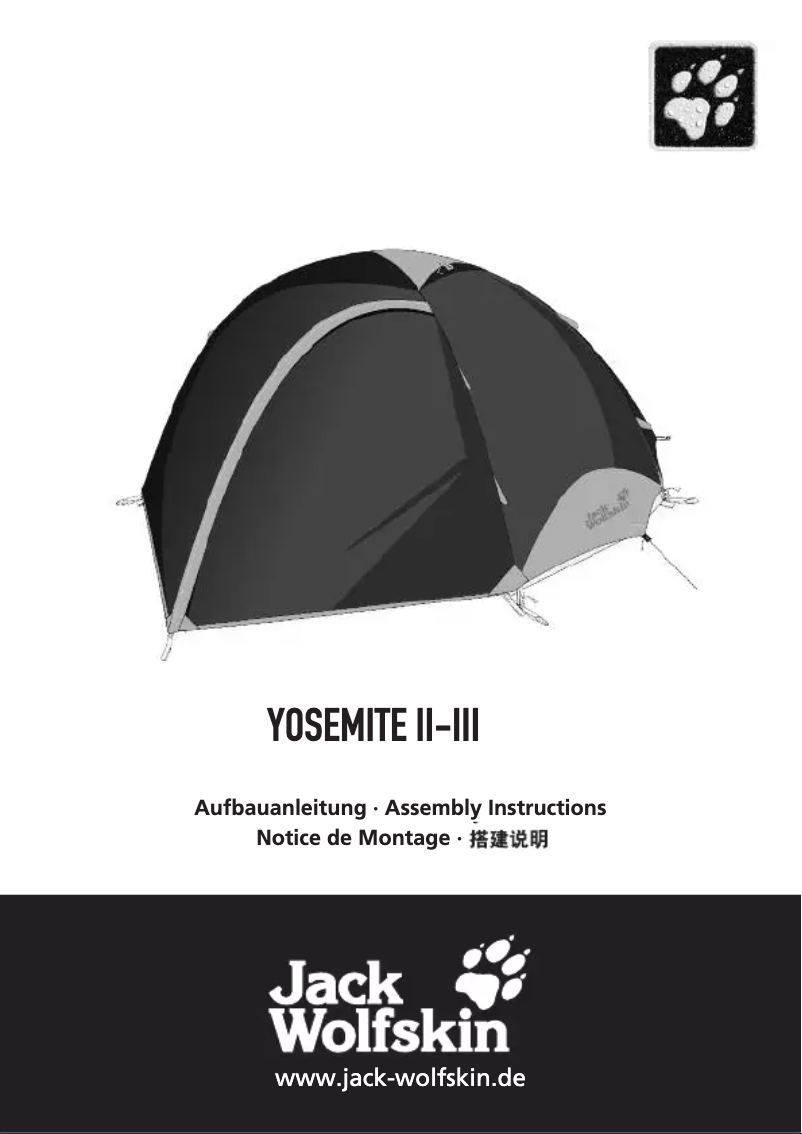 Page n°1 - Manuel utilisateur Jack Wolfskin Yosemite II