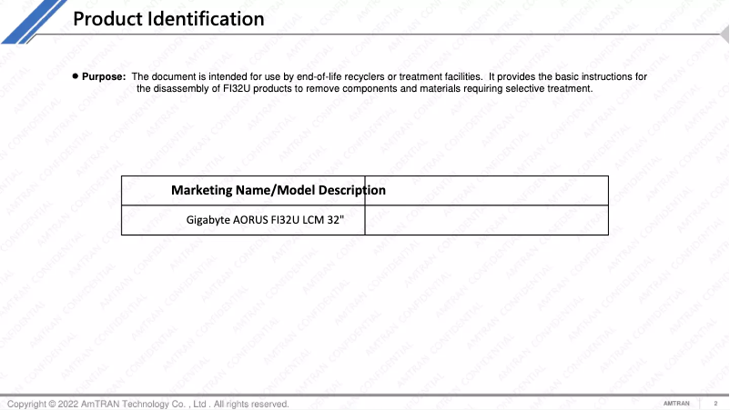 Page 1 de la notice Instructions / montage Gigabyte AORUS FI32U