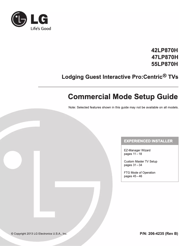 Página 1 del manual Manual de usuario LG 42LP870H