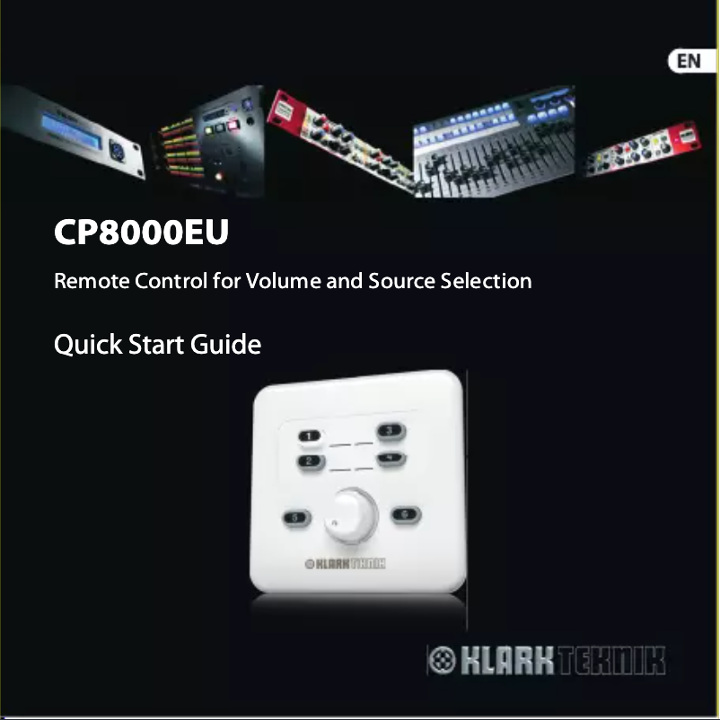 Page n°1 - Guide de démarrage rapide Klark Teknik CP8000EU