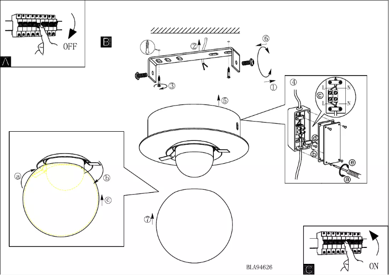 Page 1 de la notice Manuel utilisateur Eglo Mosiano