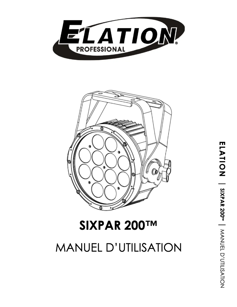 Page 1 de la notice Manuel utilisateur Elation Sixpar 200