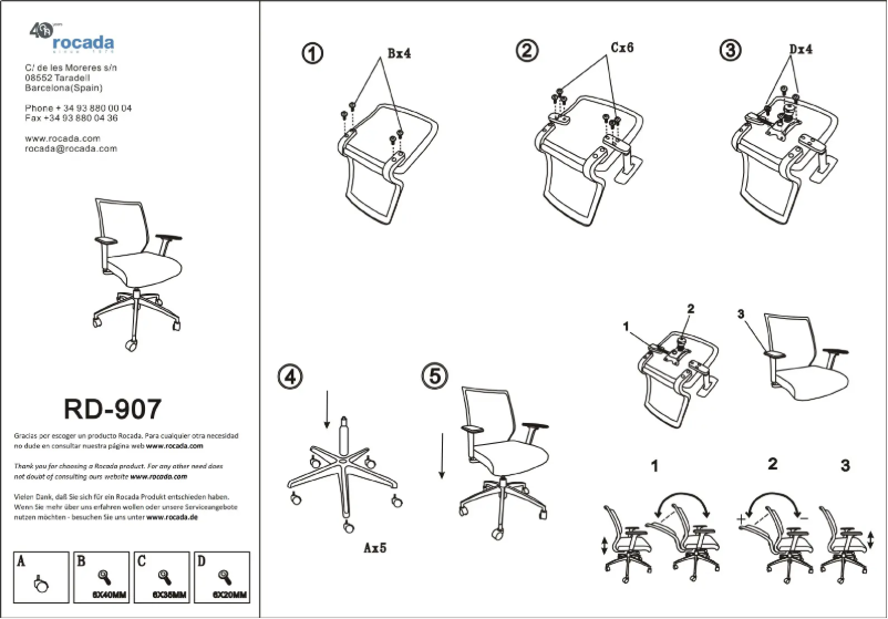 Page 1 de la notice Manuel utilisateur Rocada RD-907