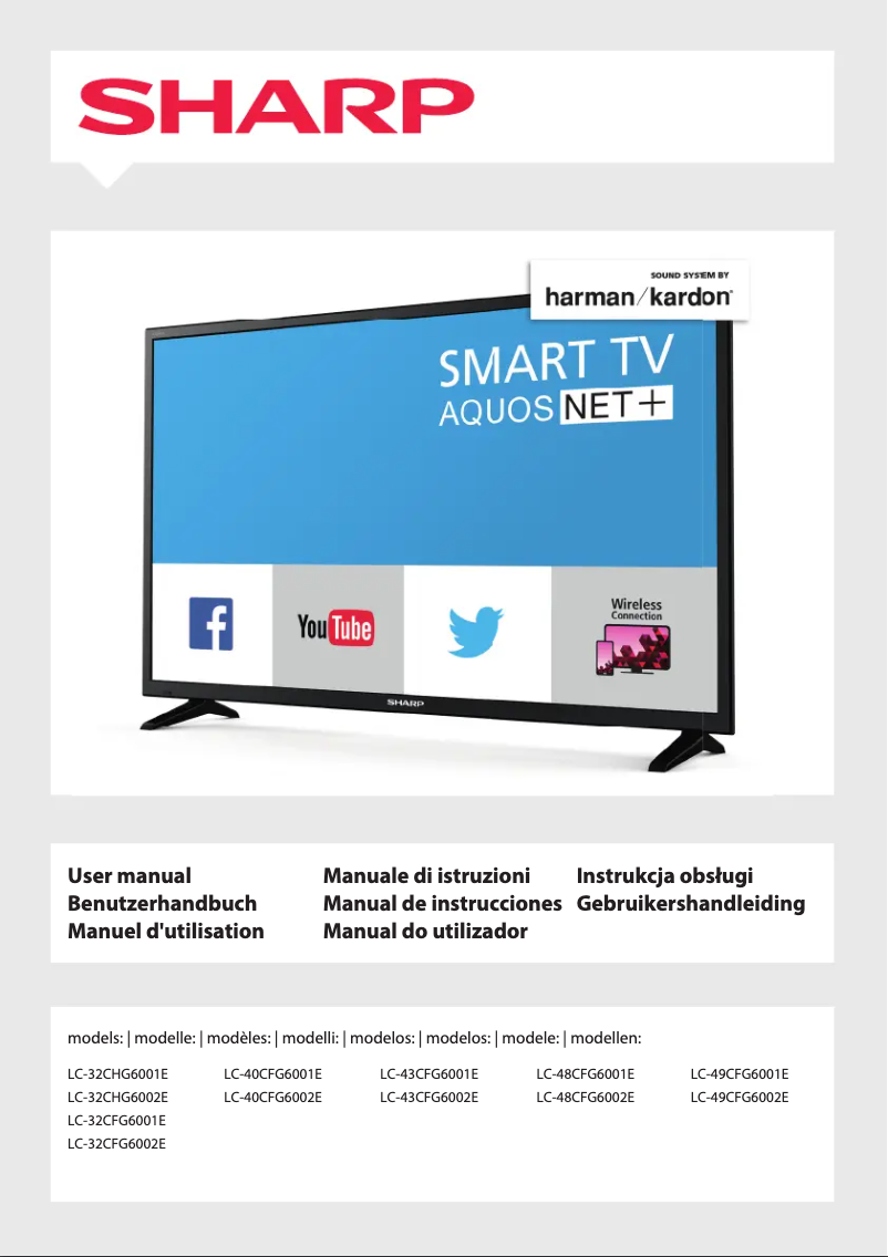 Page 1 de la notice Manuel utilisateur Sharp LC-49CFG6001E