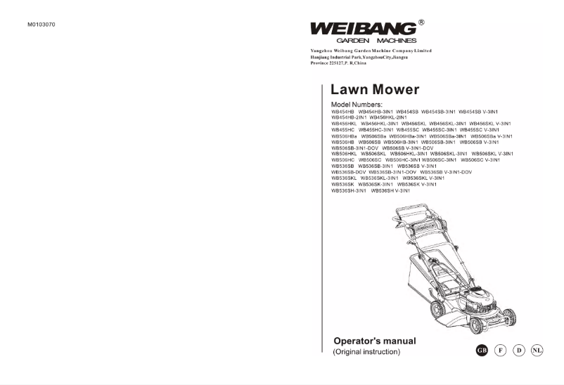 Page n°1 - Manuel utilisateur Weibang WB506HB
