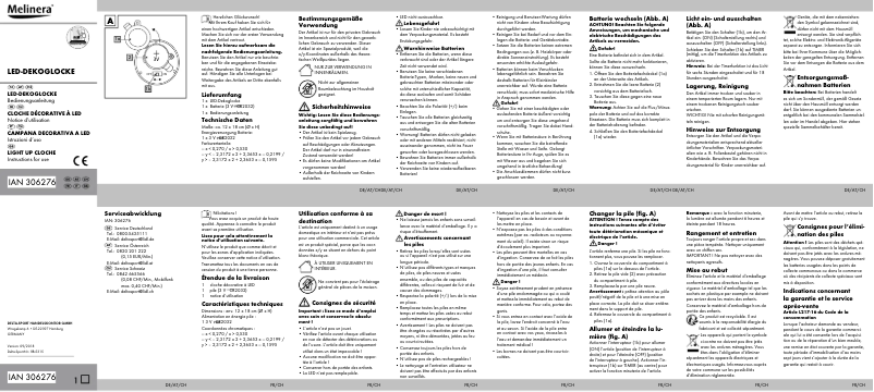 Image de la première page du manuel de l'appareil IAN 306276