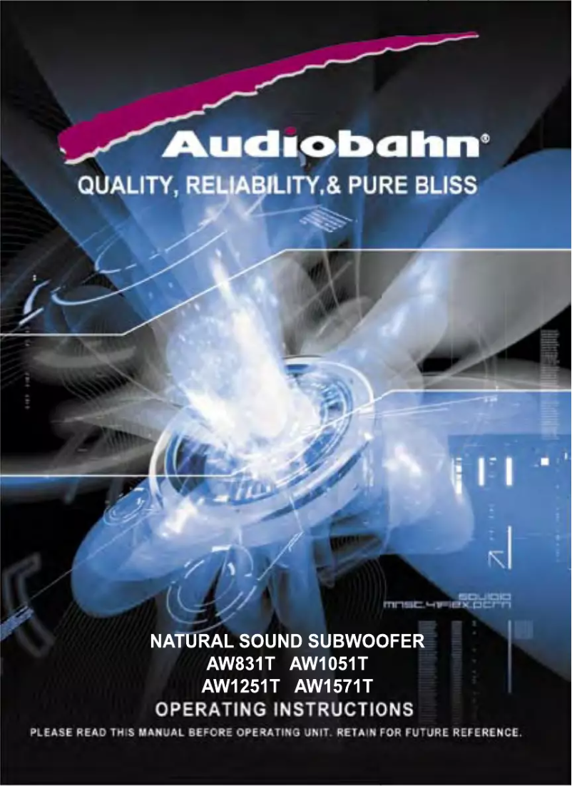 Image de la première page du manuel de l'appareil AW 1251 T