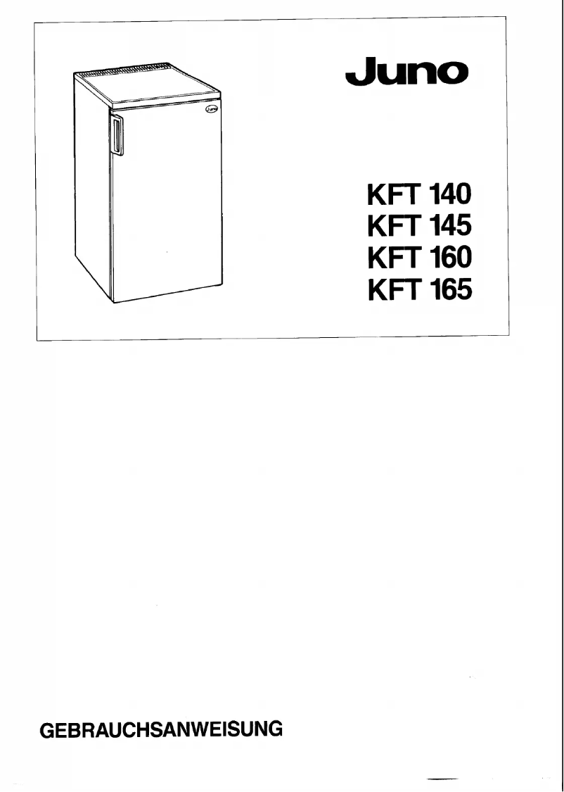 Page 1 de la notice Manuel utilisateur Juno KFT 165