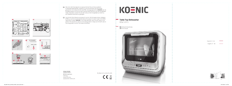 Page 1 de la notice Manuel utilisateur Koenic KDW 122 G